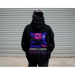 y2k gamer hoodie, 2000s clothing, retro gaming merchandise, video game controller, retro video game shirt, y2k graphic t