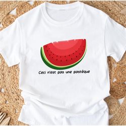 this is not a watermelon shirt, ceci n'est pas une pastque tee, palestine flag shirt, magritte parody watermelon sweatsh