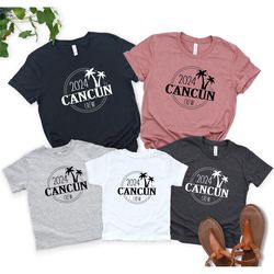 2024 cancun crew shirt, cancun family trip shirt, matching friends group shirts, vacation shirt, mexico girl's trip shir