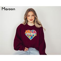 floral pride sweatshirt, lgbtq pride month sweatshirt, flower lover shirt, rainbow sweatshirt, gay pride sweatshirt, les