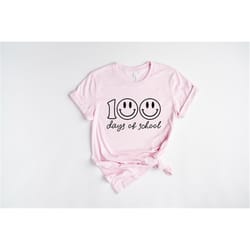 100 days of school, 100th day of school, cute teacher shirt, smiley face shirt, teacher shirt, teacher tshirt, back to s