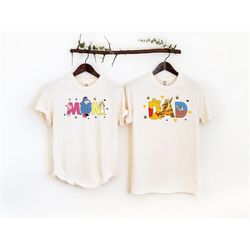 disney mom and dad matching comfort color shirt, winnie the pooh sweatshirts, winnie the pooh tee, couple disney trip te