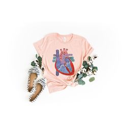 anatomy heart t-shirt, cardiology student shirt, medical professional sweater, gift for cardiac nurse, cardiologist hood