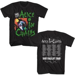 alice in chains facelift tour rock and roll music shirt