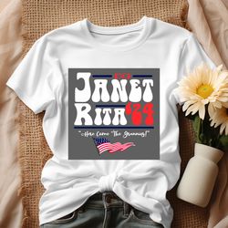 janet rita 24 here come the grannies usa flag shirt