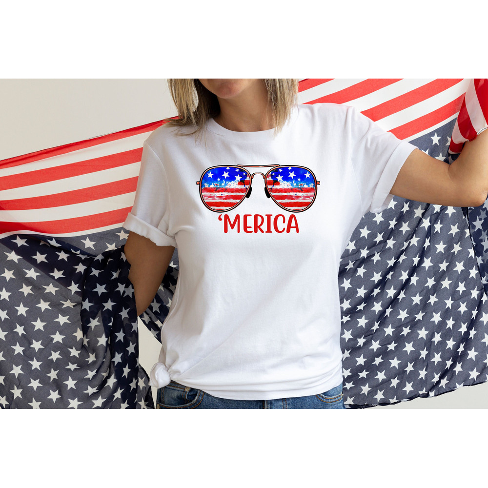 4th Of July America Sunglasses Shirt, Merica Shirt, Sunglasses Shirt, Independence Day Shirt, 4th of July Gift, Independence Day Gift.jpg