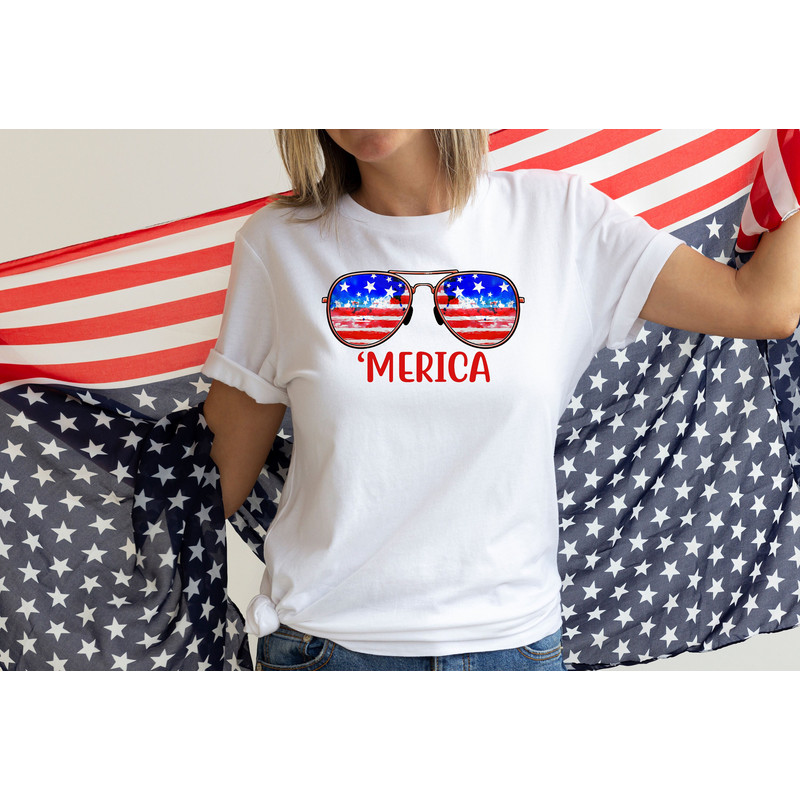 4th Of July America Sunglasses Shirt, Merica Shirt, Sunglasses Shirt, Independence Day Shirt, 4th of July Gift, Independence Day Gift.jpg