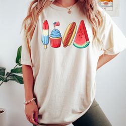 4th of july shirt, watermelon and pineapple shirt, patriotic shirt, retro american shirt, independence day shirt, 4th of