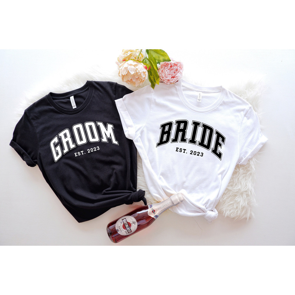 Bride and Groom Shirt, Wedding Shirt, Bride Groom Shirt Set, Custom Bride and Groom Gift, Bride To Be Shirt, Bride and Groom To Be Shirts.jpg