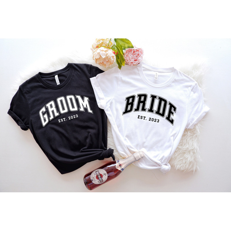 Bride and Groom Shirt, Wedding Shirt, Bride Groom Shirt Set, Custom Bride and Groom Gift, Bride To Be Shirt, Bride and Groom To Be Shirts.jpg