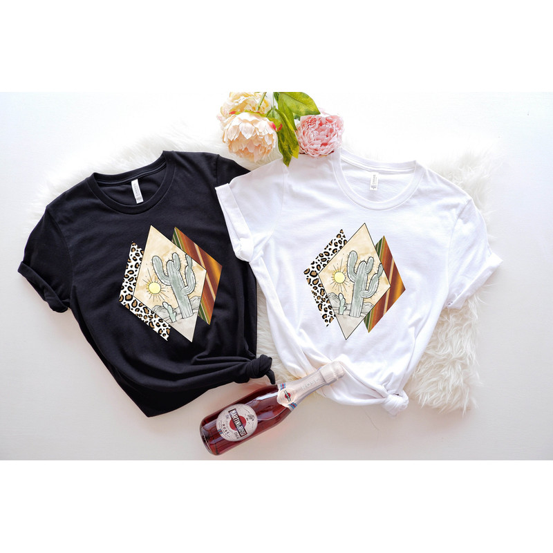 Cactus Sun Set T-Shirt, Western Shirt, Southwestern Themed T Shirt, Hiking Tees, Boho Shirts, Wilderness Graphic Tee, Cool Outdoors Print.jpg