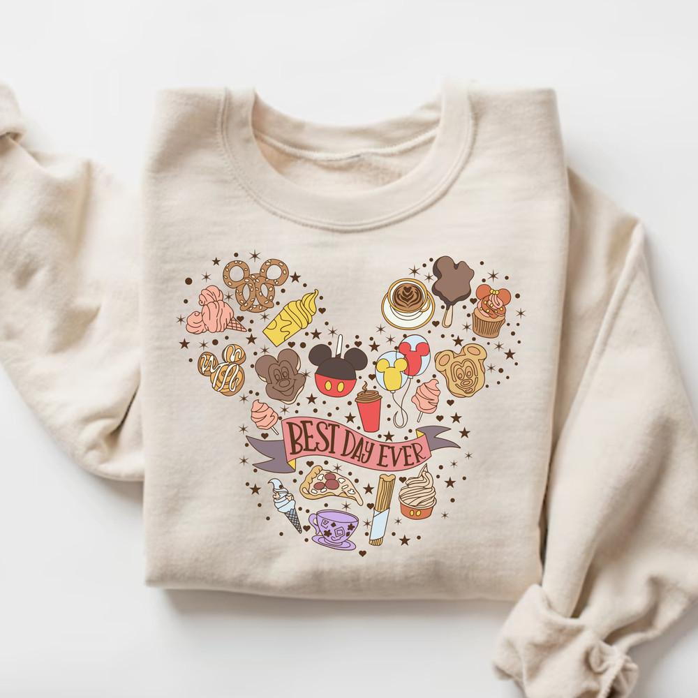 Best Day Ever Shirt, Disney Trip Shirts, Cute Disney For The Snacks Shirt With Fun Icons, Disney Vacation Shirt, Disney Best Day Ever.jpg