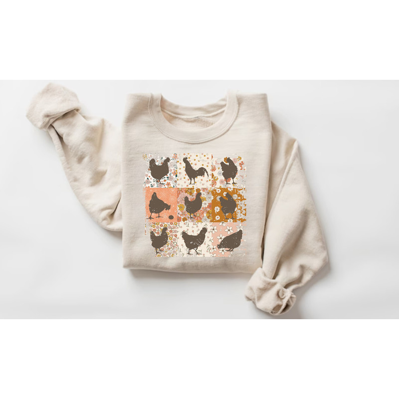 Chicken Sweatshirt, Mothers Day Chicken Sweatshirt, Women Chicken Sweatshirt, Love Chickens, Animal Sweatshirt, Funny Farmer Farm Hoodie.jpg