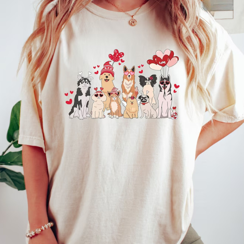 Dog Mama Sweatshirt, Valentine Lovely Dog Sweatshirt, Gift For Lover, Dog Mom Sweatshirt, Dogs Be My Valentine, Dog Lover Hoodie.jpg