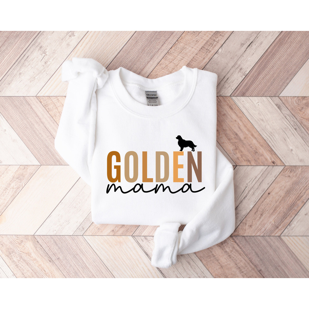 Golden Mama Sweatshirt, Golden Retriever Sweatshirt, Dog Crewneck, Dog Owner Clothing, Golden Dog Sweater, Dog Lover Gift, Golden Mom Shirt.jpg