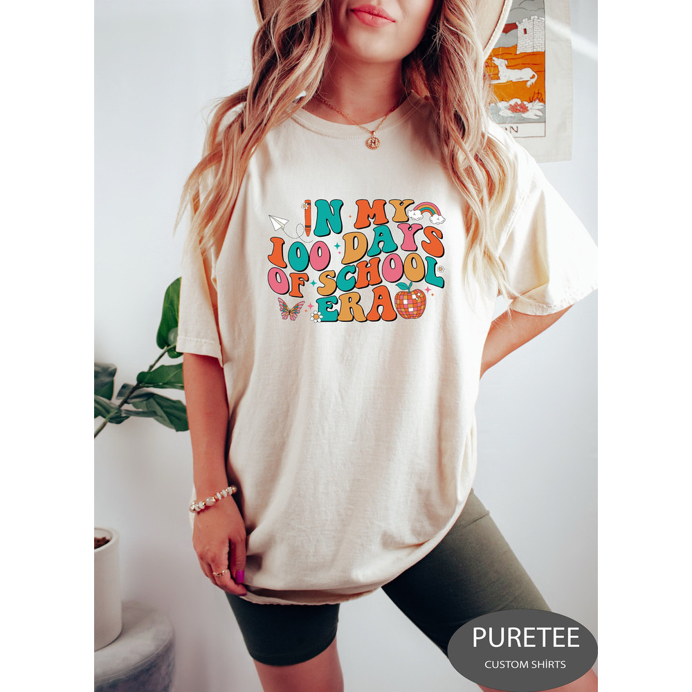 In My 100 Days Of School Era Sweatshirt, 100 Days Of School Sweater, Trendy Teacher Tee, In My 100 Days Of School Era Tshirt, Teacher Gift.jpg