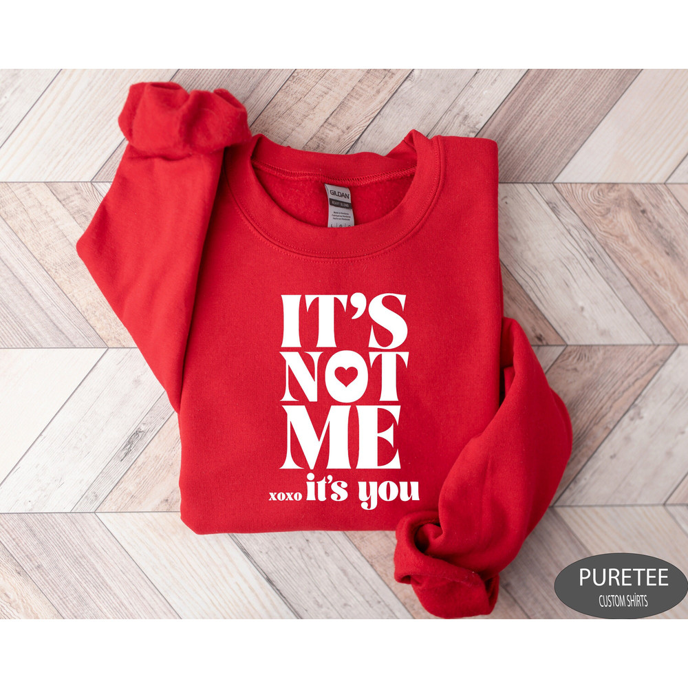 It's Not Me It's You Sweatshirt, Valentines Day Shirt, XOXO, Valentines Gifts, Valentines Sweater, Valentines Crewneck, Cute Valentine Shirt.jpg
