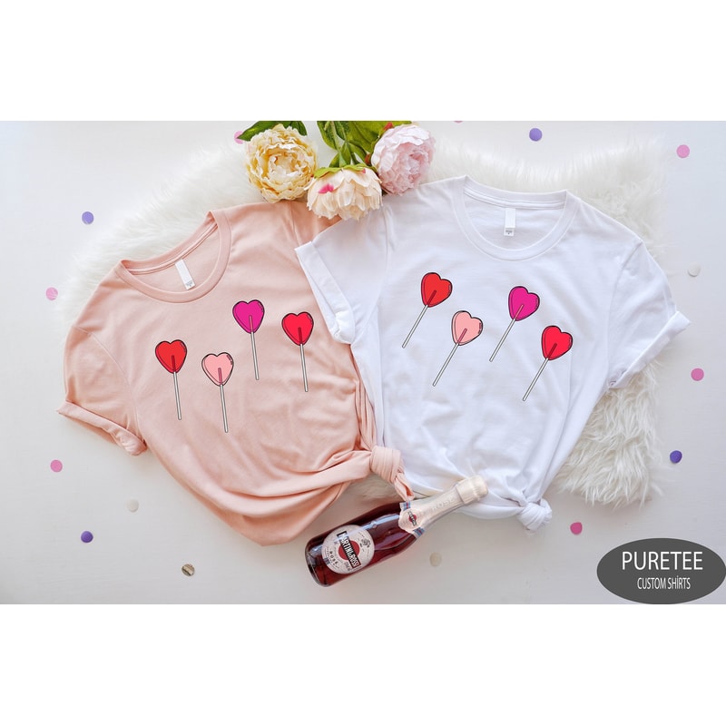 Lollipop Valentines Design Sweatshirt, Valentines Sweatshirt, VDay Sweatshirt, Valentines Day Gift For Friend, Valentines Sucker Shirt.jpg