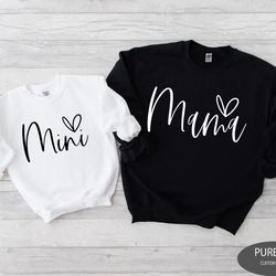 mama mini matching set, baby shower gift, baby and mama shirt, mother daughter shirts, matching mommy and me shirt, new