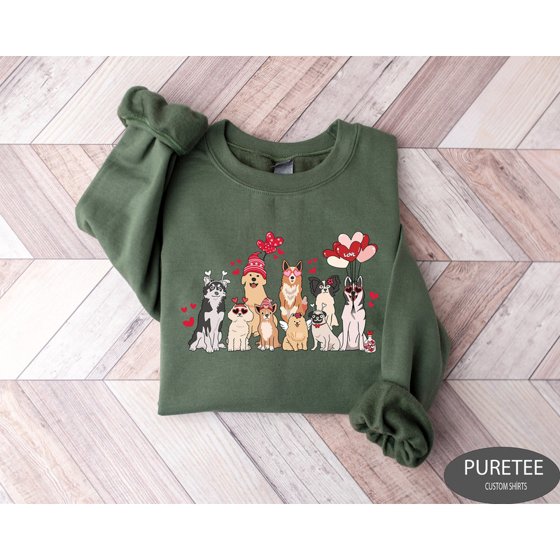 My Dog Is My Valentine Sweatshirt, Valentine Dog Sweater, Pet Lover Gift, Valentines Day Shirt, Gift for Dog Mom, Dog Sweatshirt.jpg
