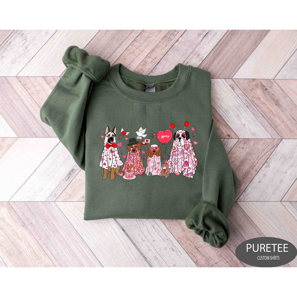 My Dog Is My Valentine Sweatshirt, Valentine Dog Sweater, Valentines Day Shirt, Gift for Dog Mom, Dog Sweatshirt, Pet Lover Gift.jpg