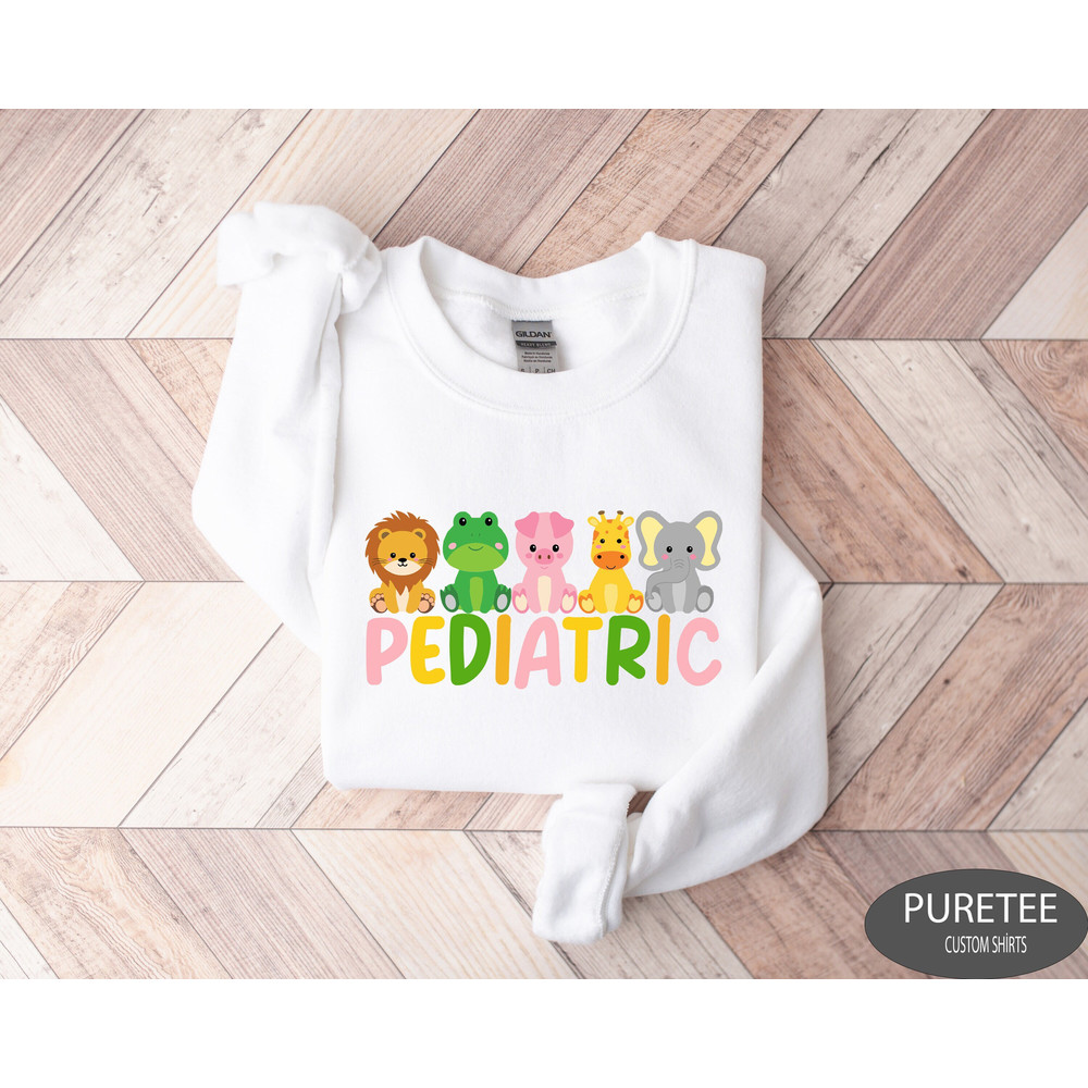 Pediatrics Sweatshirt, Pediatrics Animal Shirt, PEDS Sweatshirt, Pediatric Nurse Gift, Pediatrics Gift, Peds Nurse Shirt, Cute Peds Crewneck.jpg