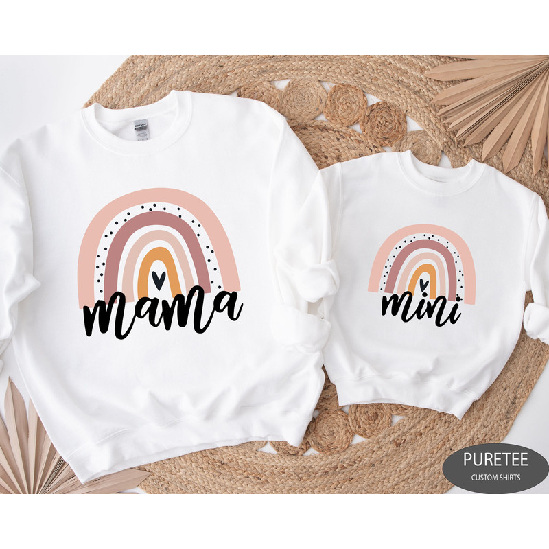 Rainbow Mama Shirt, Rainbow Mini Shirt, Blessed Mama, Mother's Day Gift, Boho Rainbow Shirt for Mother, Cute Shirt for Mother, Mama Shirt.jpg