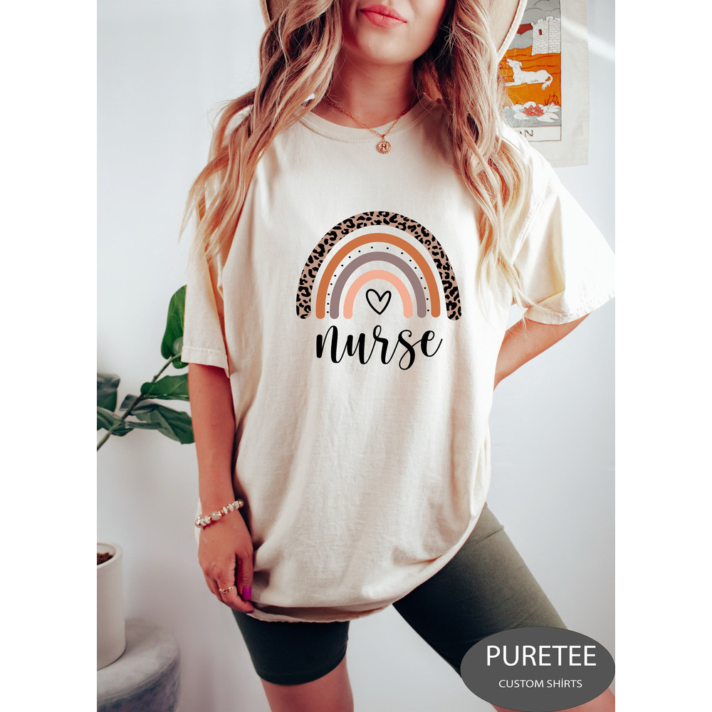 Rainbow Nurse Shirt, Nurse Shirt, Nurse T-Shirt, Nurse Week Shirt, Matching Nurse T-Shirt, Shirt for Nurse, Cute Nurse Shirt, Gift For Nurse.jpg
