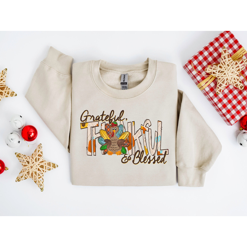 Thankful Shirt, Blessed With Turkey Shirt, Fall Sweatshirt, Thanksgiving Family Shirts, Thanksgiving Sweatshirt, Fall Vibes Shirt, Thankful.jpg