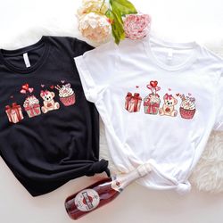 valentines day cupcakes sweatshirt, valentines day gift, happy valentines day, cute teddy bear valentines day shirt, lov