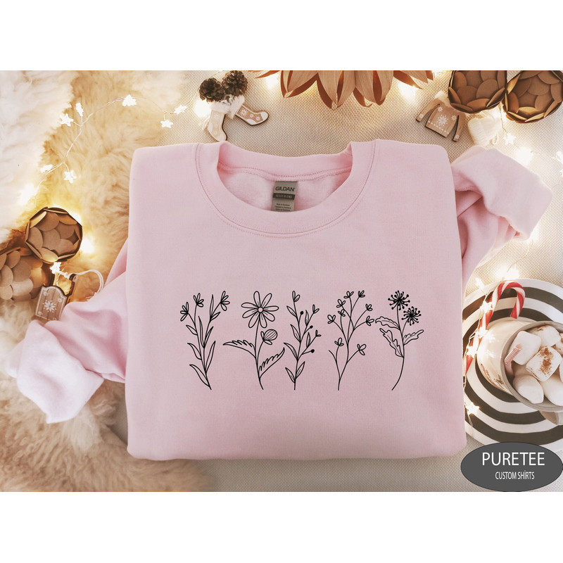 Wildflowers Sweatshirt, Wildflower Tshirt, Mothers Day Gift, Flower Shirt, Ladies Shirts, Flowers Lover Shirt, Floral Tshirt, Gift for Women.jpg