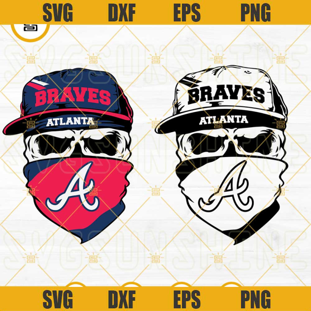 Atlanta Brave Skull SVG, Braves Baseball SVG PNG DXF EPS Cut Files.jpg