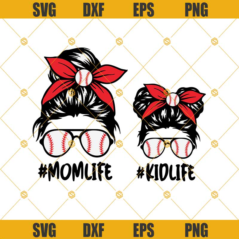 Baseball Mom Svg, Momlife Baseball Svg Mom Life Kid Life Svg, Momlife Svg, Kidlife Svg, Mom And Daughter Svg, Messy Bun Skull Svg.jpg