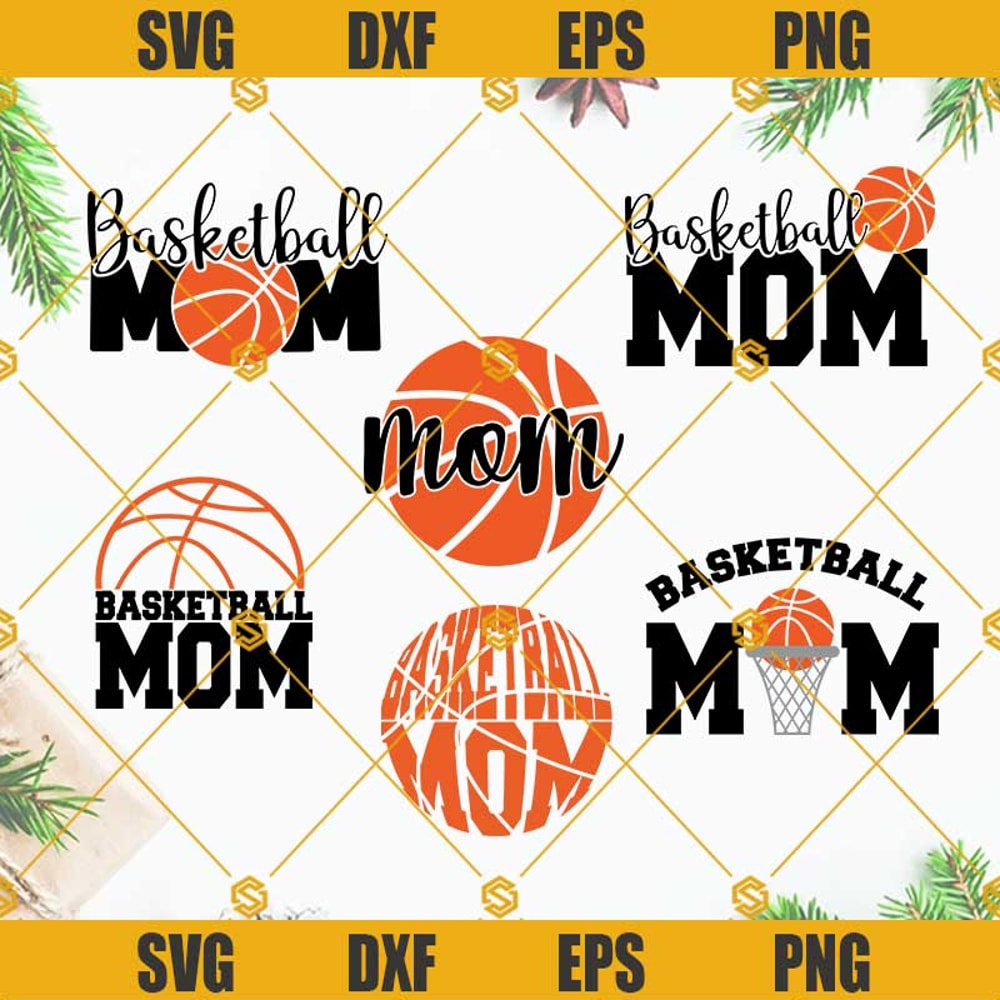 Basketball Mom SVG Bundle, Basketball Mom Cut File, Basketball SVG, Basketball Mom SVG PNG DXF EPS Cut Files.jpg