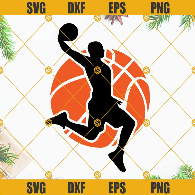 Basketball Player Against Ball SVG, Basketball SVG Files For Silhouette Cricut.jpg