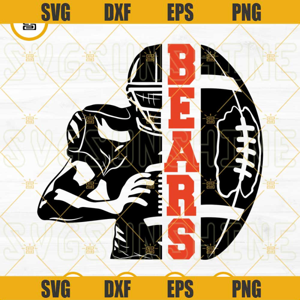 Bears Football Half Player SVG, Bears Team SVG, Half Football Half Player SVG, Football Season SVG.jpg