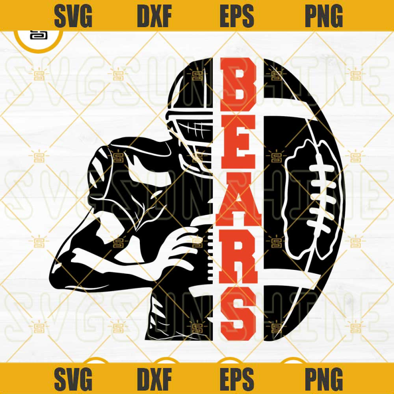 Bears Football Half Player SVG, Bears Team SVG, Half Football Half Player SVG, Football Season SVG.jpg