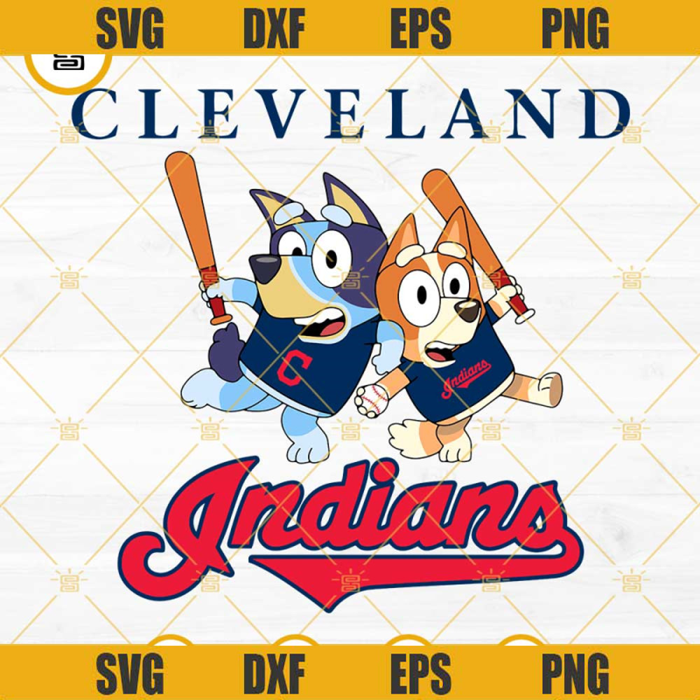 Bluey Cleveland Indians Baseball SVG PNG DXF EPS.jpg
