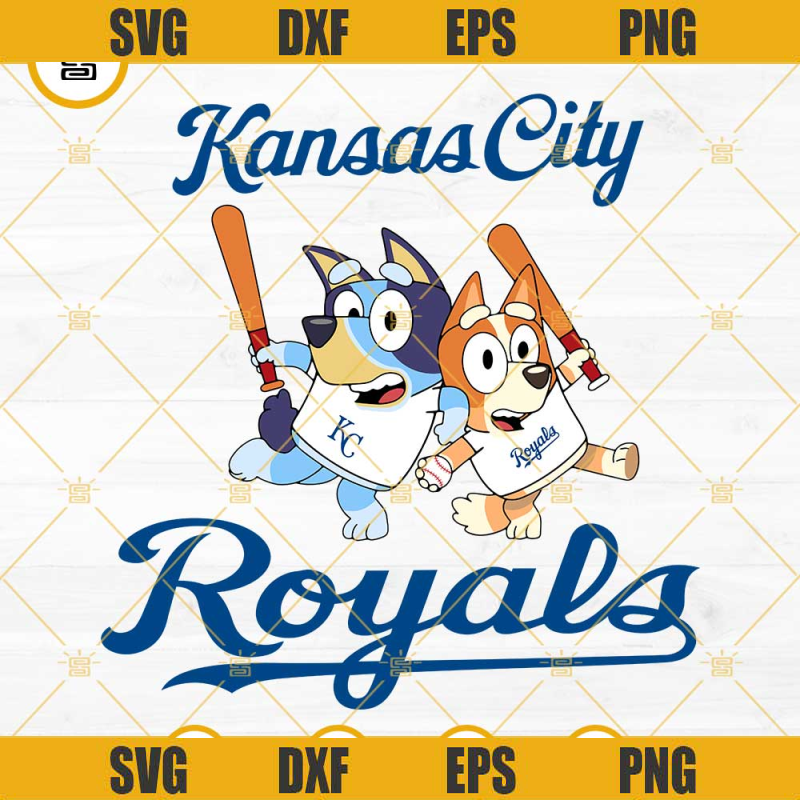 Bluey Kansas City Royals Baseball SVG PNG DXF EPS.jpg