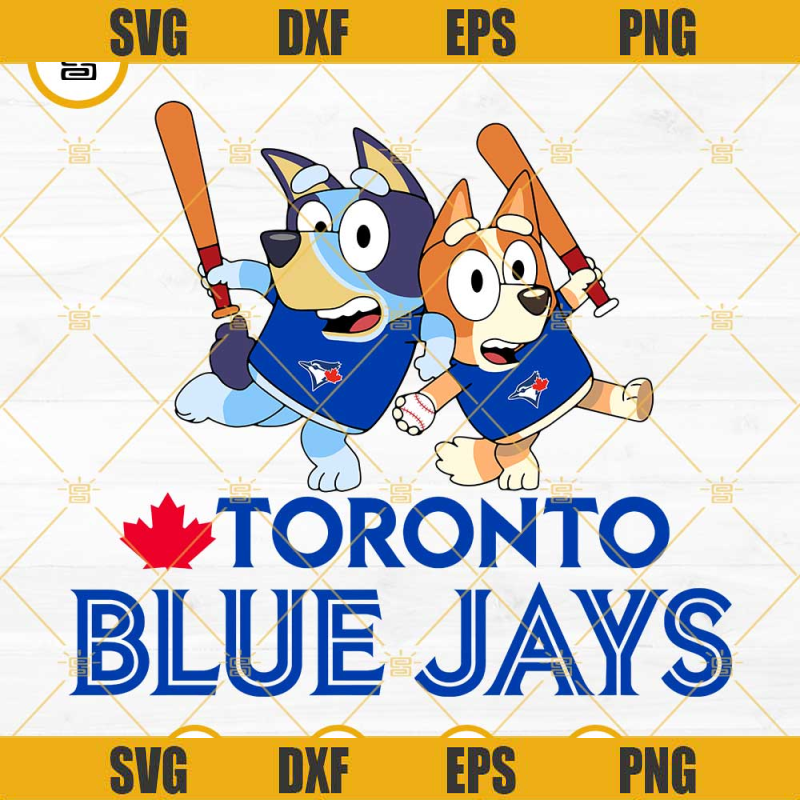 Bluey Toronto Blue Jays Baseball SVG PNG DXF EPS.jpg