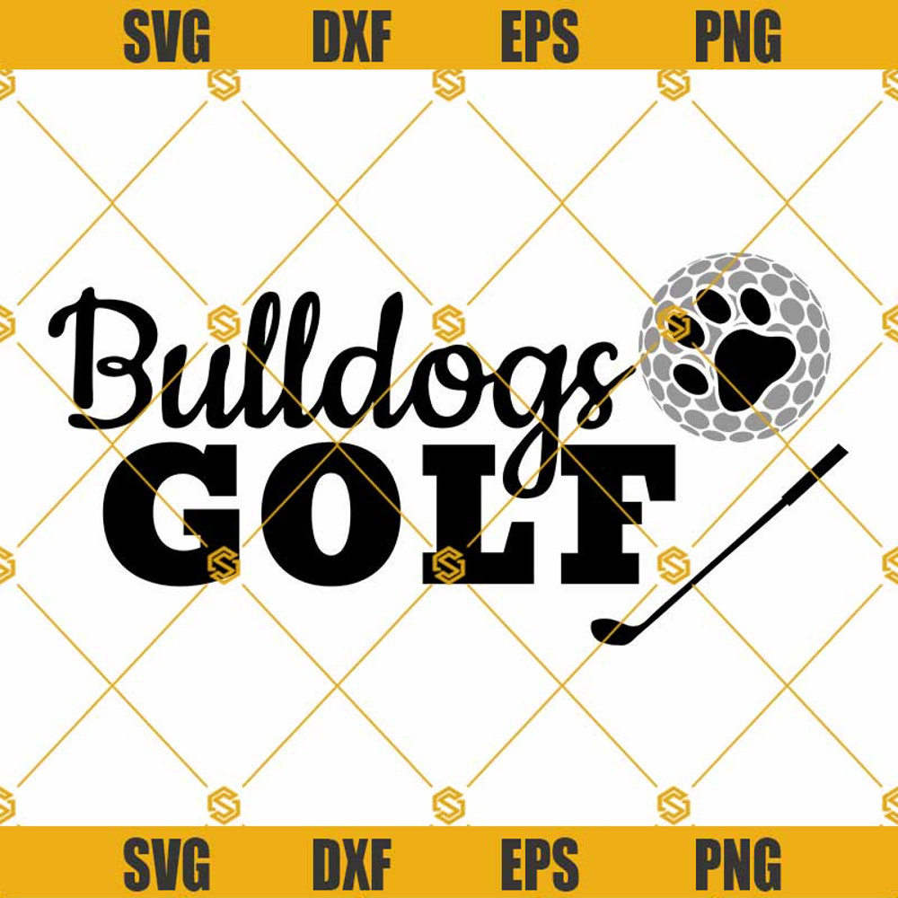Bulldogs Golf SVG, Golf Team SVG, Golf SVG, Golf Ball SVG, Golf Club SVG Cricut Cut Files.jpg
