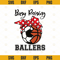 Busy Raising Ballers Soccer Basketball Ball with Red Headband for Soccer Mom SVG PNG DXF EPS.jpg