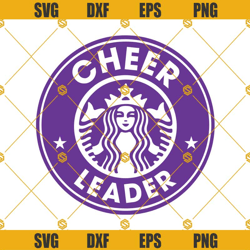 cheerleader starbucks svg, dance svg, cheerleader coffee svg
