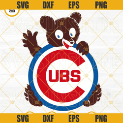 chicago cubs vintage logo svg, cubs baseball svg, mlb team svg png dxf eps cut files