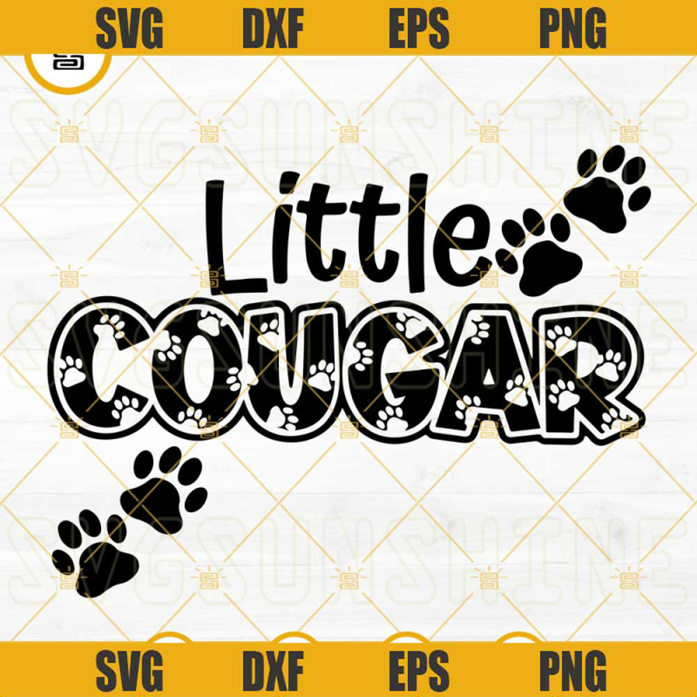 Cougar Paw Print SVG, Little Cougar SVG, School Spirit SVG, Cheer SVG.jpg