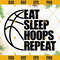 Eat Sleep Hoops Repeat SVG, Half Black Basketball Outline SVG, Players Parents Coaches Teams SVG PNG DXF EPS Cricut.jpg