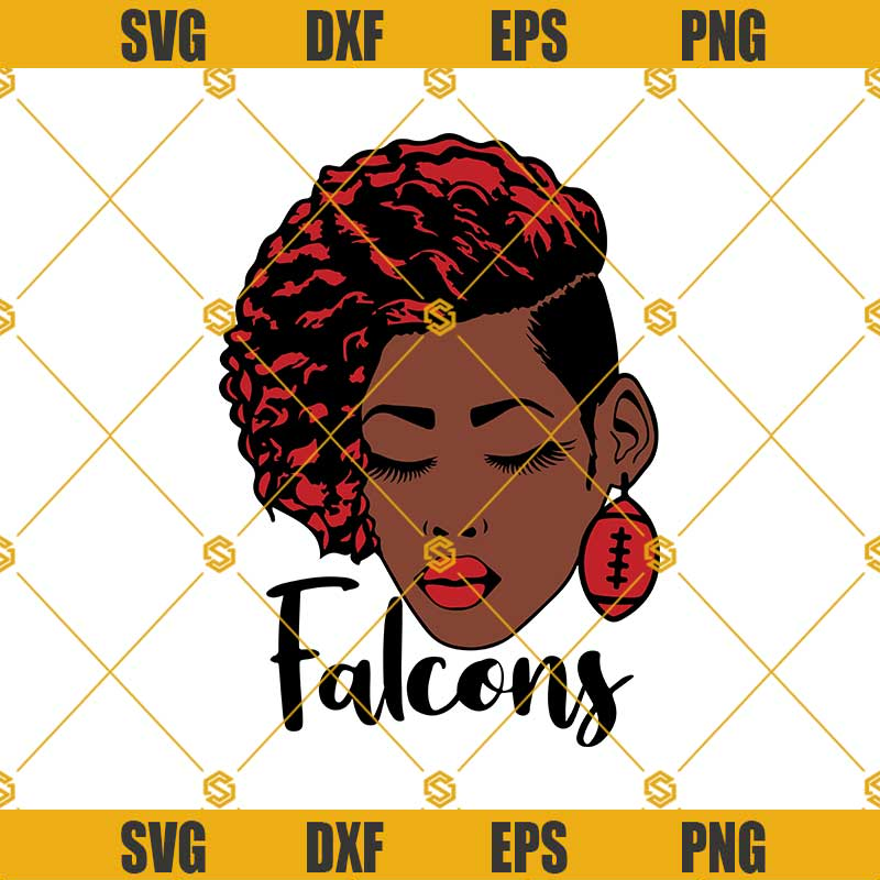Falcons Black Woman SVG, Falcons Football SVG, Falcons Cut File, Football Team Cricut File.jpg