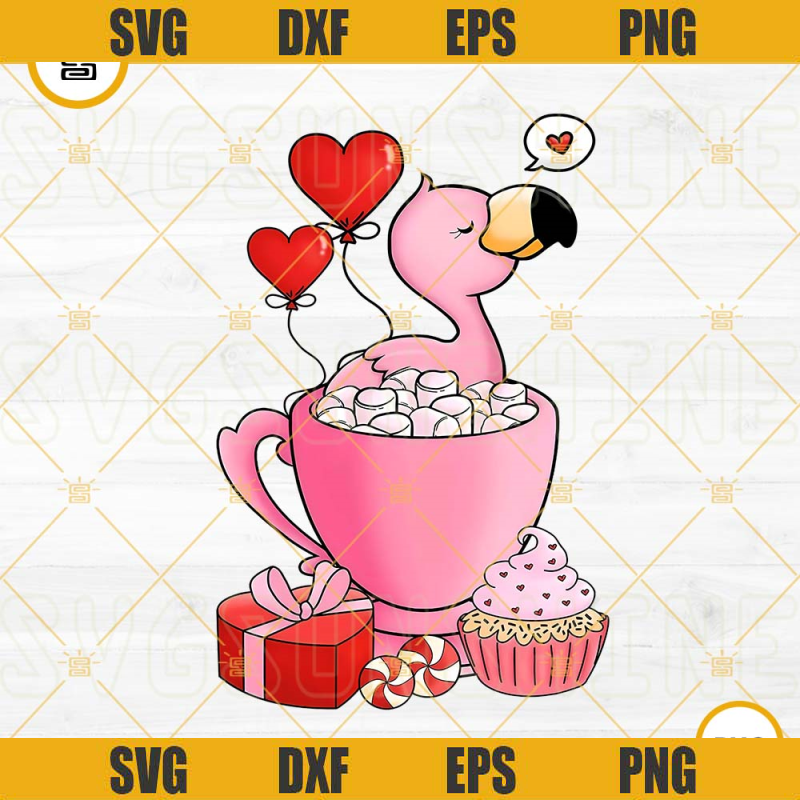 Flamingo In A Cup Valentines Day PNG, Cute Flamingo Valentines PNG, Flamingo Lover PNG, Cute Valentine's PNG.jpg