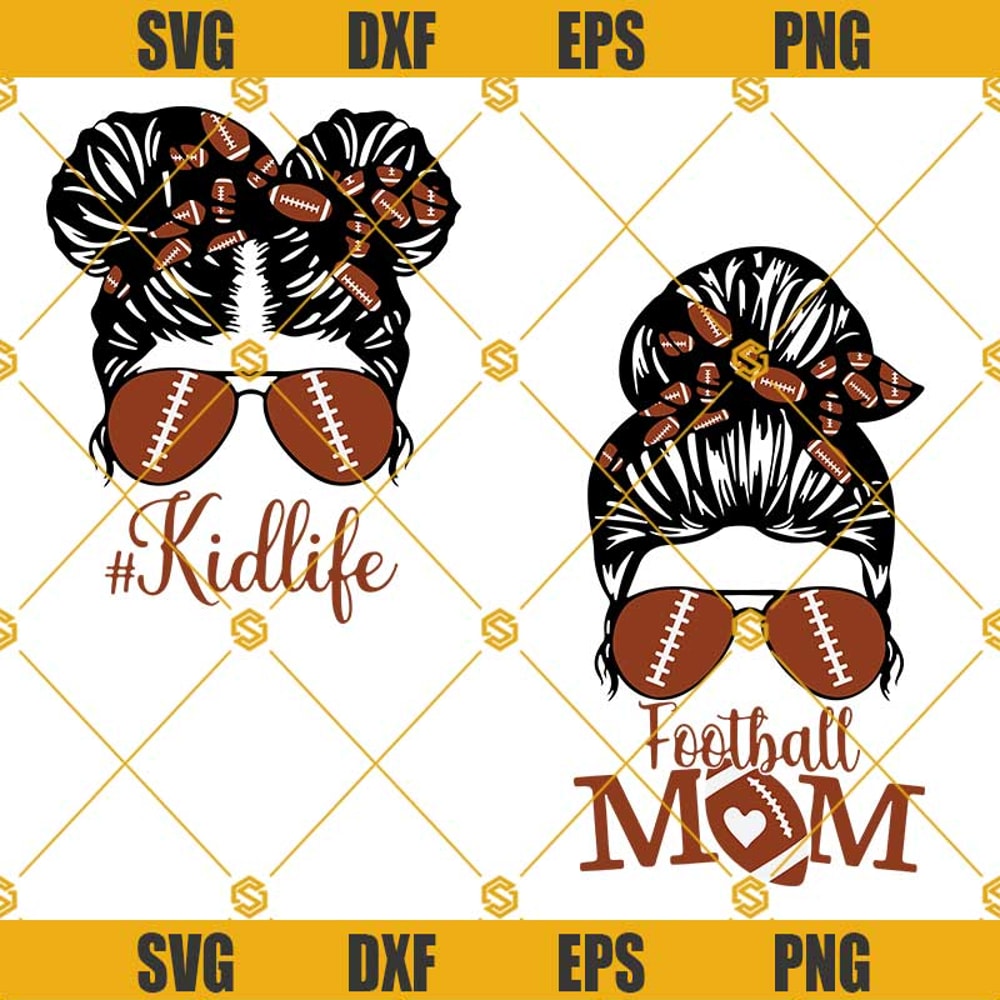 Football Messy Bun Svg, Football Mom Svg, Football Kid Svg.jpg
