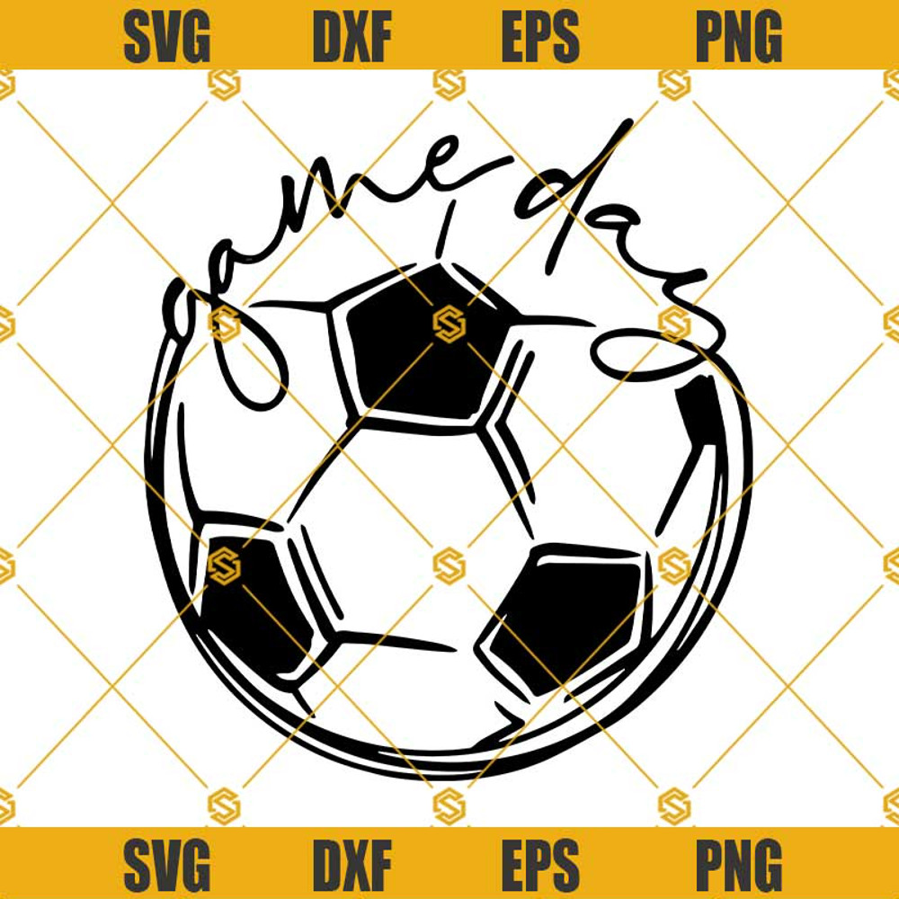 Game Day Soccer Ball SVG DXF EPS PNG Cut File.jpg